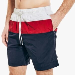 NEW! NAUTICA Men's Colorblock Quick Dry Swim Trunks XXL.